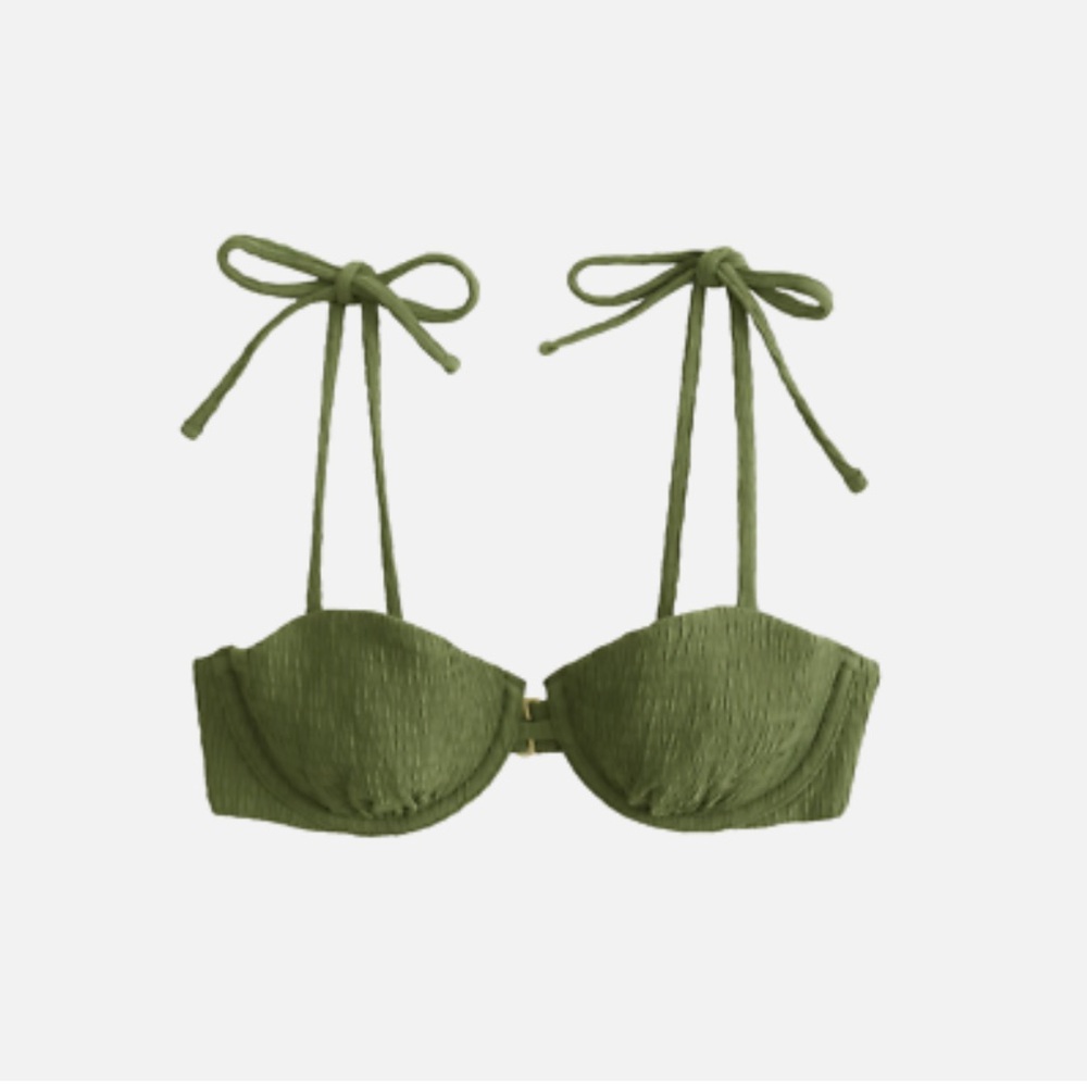 NWT Abercrombie & Fitch Curve Love 90s Clean Underwire Bikini Top Size XL.
